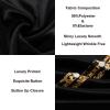 image:imagePJ PAUL JONES Mens Short Sleeve Button Down Shirts Casual Stretch Satin Silk Hawaiian Beach ShirtBlack