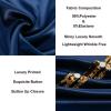 image:imagePJ PAUL JONES Mens Short Sleeve Button Down Shirts Casual Stretch Satin Silk Hawaiian Beach ShirtNavy Blue