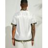 image:imagePJ PAUL JONES Mens Short Sleeve Button Down Shirts Casual Stretch Satin Silk Hawaiian Beach ShirtWhite