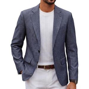 image:imagePJ PAUL JONES Mens Blazer Casual Sport Coat TwoButton Suit Jackets Lightweight Sport Coats BlazerBlue