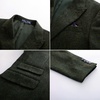 image:imagePJ PAUL JONES Men Tweed Blazer Wool Herringbone Sport Coat Jacket Vintage Blazers Suit JacketsArmy Green Herringbone