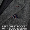 image:imagePJ PAUL JONES Men Tweed Blazer Wool Herringbone Sport Coat Jacket Vintage Blazers Suit JacketsBlack White Herringbone