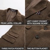 image:imagePJ PAUL JONES Men Tweed Blazer Wool Herringbone Sport Coat Jacket Vintage Blazers Suit JacketsRed Coffee Herringbone