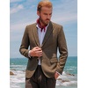 image:imagePJ PAUL JONES Men Tweed Blazer Wool Herringbone Sport Coat Jacket Vintage Blazers Suit JacketsRed Coffee Herringbone