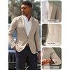 image:imagePJ PAUL JONES Mens Casual Blazer One Button Lightweight Sport Coats Solid Notched Lapel Suit JacketsApricot