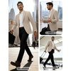 image:imagePJ PAUL JONES Mens Casual Blazer One Button Lightweight Sport Coats Solid Notched Lapel Suit JacketsApricot