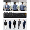 image:imagePJ PAUL JONES Mens Casual Blazer One Button Lightweight Sport Coats Solid Notched Lapel Suit JacketsGrey Blue