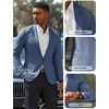 image:imagePJ PAUL JONES Mens Casual Blazer One Button Lightweight Sport Coats Solid Notched Lapel Suit JacketsGrey Blue