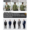 image:imagePJ PAUL JONES Mens Casual Blazer One Button Lightweight Sport Coats Solid Notched Lapel Suit JacketsOlive Green