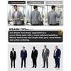 image:imagePJ PAUL JONES Mens Casual Blazer One Button Lightweight Sport Coats Solid Notched Lapel Suit JacketsSilver Grey