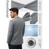 image:imagePJ PAUL JONES Mens Casual Blazer One Button Lightweight Sport Coats Solid Notched Lapel Suit JacketsSilver Grey