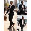 image:imagePJ PAUL JONES Mens Casual Blazer Sport Coats Two Buttons Lightweight Suit JacketBlack