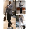 image:imagePJ PAUL JONES Mens Casual Business Sport Coat Blazer Two Buttons Slim Fit Lightweight JacketLight Grey