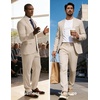 image:imagePJ PAUL JONES Mens Suit 2 Piece Classic Fit Suits Two Button Casual Blazer Suit Sets Business Dress Suit Party WeddingApricot
