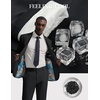 image:imagePJ PAUL JONES Mens Suit 2 Piece Classic Fit Suits Two Button Casual Blazer Suit Sets Business Dress Suit Party WeddingBlack