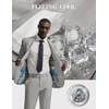 image:imagePJ PAUL JONES Mens Suit 2 Piece Classic Fit Suits Two Button Casual Blazer Suit Sets Business Dress Suit Party WeddingLight Gray