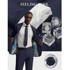 image:imagePJ PAUL JONES Mens Suit 2 Piece Classic Fit Suits Two Button Casual Blazer Suit Sets Business Dress Suit Party WeddingNavy Blue