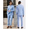 image:imagePJ PAUL JONES Mens Suit 2 Piece Classic Fit Suits Two Button Casual Blazer Suit Sets Business Dress Suit Party WeddingSky Blue