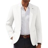 image:imagePJ PAUL JONES Mens Casual Blazer One Button Lightweight Sport Coats Solid Notched Lapel Suit JacketsWhite