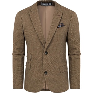 image:imagePJ PAUL JONES Men Tweed Blazer Wool Herringbone Sport Coat Jacket Vintage Blazers Suit JacketsCoffee Houndstooth