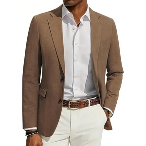 image:imagePJ PAUL JONES Mens Blazer Slim Fit Sport Coats Two Buttons Casual Suit JacketsBrown