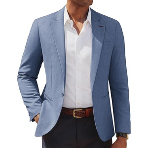image:imagePJ PAUL JONES Mens Casual Blazer One Button Lightweight Sport Coats Solid Notched Lapel Suit JacketsGrey Blue