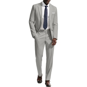 image:imagePJ PAUL JONES Mens Suit 2 Piece Classic Fit Suits Two Button Casual Blazer Suit Sets Business Dress Suit Party WeddingLight Gray