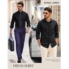 image:imagePJ PAUL JONES Mens Dress Shirts Long Sleeve Button Down Shirt Stretch Wrinkle Free Untucked Shirts for Men Business CasualBlack