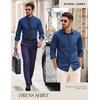 image:imagePJ PAUL JONES Mens Dress Shirts Long Sleeve Button Down Shirt Stretch Wrinkle Free Untucked Shirts for Men Business CasualDark Blue