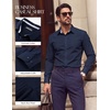 image:imagePJ PAUL JONES Mens Dress Shirts Long Sleeve Button Down Shirt Stretch Wrinkle Free Untucked Shirts for Men Business CasualNavy Blue