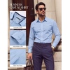image:imagePJ PAUL JONES Mens Dress Shirts Long Sleeve Button Down Shirt Stretch Wrinkle Free Untucked Shirts for Men Business CasualSky Blue