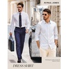 image:imagePJ PAUL JONES Mens Dress Shirts Long Sleeve Button Down Shirt Stretch Wrinkle Free Untucked Shirts for Men Business CasualWhite