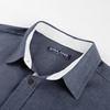 image:imagePJ PAUL JONES Mens Linen Shirt Long Sleeve Button Down Shirt Cotton Untucked Dress Shirts for Men Business CasualNavy Blue