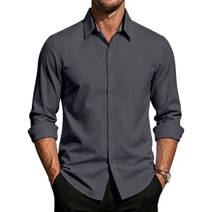 image:imagePJ PAUL JONES Mens Dress Shirts Long Sleeve Button Down Shirt Stretch Wrinkle Free Untucked Shirts for Men Business CasualMedium Gray