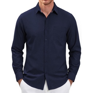 image:imagePJ PAUL JONES Mens Long Sleeve Button Down Shirt Wrinkle Free Casual Untucked Dress Shirt Regular FitNavy