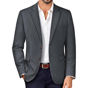 image:imagePJ PAUL JONES Blazer for Men Wool Blend Lightweight Herringbone Sport Coat Slim Fit Business Suit JacketsDark Grey