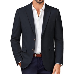 image:imagePJ PAUL JONES Blazer for Men Wool Blend Lightweight Herringbone Sport Coat Slim Fit Business Suit JacketsNavy Blue