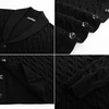 image:imagePJ PAUL JONES Mens Cable Knit Cardigan Button Down Dress Sweaters  Shawl VNeck Collar Business Casual Style Cozy Warm Knit Soft Stretch Material Fall Winter Layering Classic Vintage LookBlack