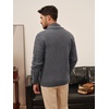 image:imagePJ PAUL JONES Mens Cable Knit Cardigan Button Down Dress Sweaters  Shawl VNeck Collar Business Casual Style Cozy Warm Knit Soft Stretch Material Fall Winter Layering Classic Vintage LookDark Grey