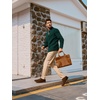 image:imagePJ PAUL JONES Mens Cable Knit Cardigan Button Down Dress Sweaters  Shawl VNeck Collar Business Casual Style Cozy Warm Knit Soft Stretch Material Fall Winter Layering Classic Vintage LookDark Green