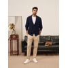 image:imagePJ PAUL JONES Mens Cable Knit Cardigan Button Down Dress Sweaters  Shawl VNeck Collar Business Casual Style Cozy Warm Knit Soft Stretch Material Fall Winter Layering Classic Vintage LookNavy Blue