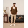 image:imagePJ PAUL JONES Mens Cable Knit Cardigan Button Down Dress Sweaters  Shawl VNeck Collar Business Casual Style Cozy Warm Knit Soft Stretch Material Fall Winter Layering Classic Vintage LookCamel