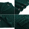 image:imagePJ PAUL JONES Mens Cable Knit Cardigan Button Down Dress Sweaters  Shawl VNeck Collar Business Casual Style Cozy Warm Knit Soft Stretch Material Fall Winter Layering Classic Vintage LookDark Green