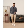 image:imagePJ PAUL JONES Mens Cable Knit Cardigan Button Down Dress Sweaters  Shawl VNeck Collar Business Casual Style Cozy Warm Knit Soft Stretch Material Fall Winter Layering Classic Vintage LookDark Grey