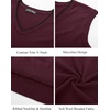 image:imagePJ PAUL JONES Mens Sweater Vest Wool Knit Pullover Vests Casual  Contrast Vneck Collar Ribbed Hem Regular Fit Sleeveless Lightweight Solid Color Soft Cozy Basic Versatile DurableBurgundy