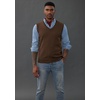 image:imagePJ PAUL JONES Mens Sweater Vest Wool Knit Pullover Vests Casual  Contrast Vneck Collar Ribbed Hem Regular Fit Sleeveless Lightweight Solid Color Soft Cozy Basic Versatile DurableCoffee