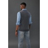 image:imagePJ PAUL JONES Mens Sweater Vest Wool Knit Pullover Vests Casual  Contrast Vneck Collar Ribbed Hem Regular Fit Sleeveless Lightweight Solid Color Soft Cozy Basic Versatile DurableDark Gray
