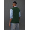 image:imagePJ PAUL JONES Mens Sweater Vest Wool Knit Pullover Vests Casual  Contrast Vneck Collar Ribbed Hem Regular Fit Sleeveless Lightweight Solid Color Soft Cozy Basic Versatile DurableGreen