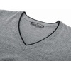 image:imagePJ PAUL JONES Mens Sweater Vest Wool Knit Pullover Vests Casual  Contrast Vneck Collar Ribbed Hem Regular Fit Sleeveless Lightweight Solid Color Soft Cozy Basic Versatile DurableLight Gray
