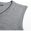 image:imagePJ PAUL JONES Mens Sweater Vest Wool Knit Pullover Vests Casual  Contrast Vneck Collar Ribbed Hem Regular Fit Sleeveless Lightweight Solid Color Soft Cozy Basic Versatile DurableLight Gray
